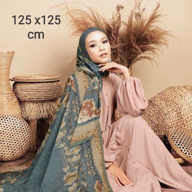 ZASKIA SUNGKAR ARNET SCARF Juragan_Jilbab Hijab Murah Hijab Katun Voal Segiempat Motif / Voal Scarf 