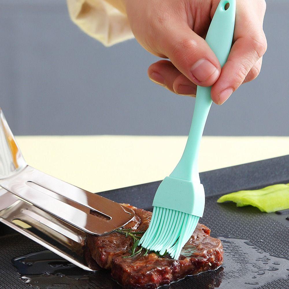 [Elegan] Kuas Kue Kering BBQ Tahan Panas Panggangan Bulu Lembut Silicone Barbecue Sauce Baster