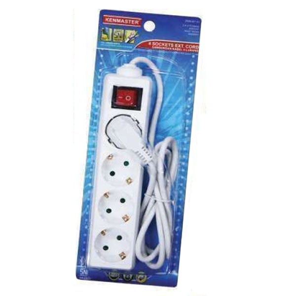 Kenmaster F1 Stop Kontak 4 Lubang Switch ON OFF  F1 Stop Kontak TSB