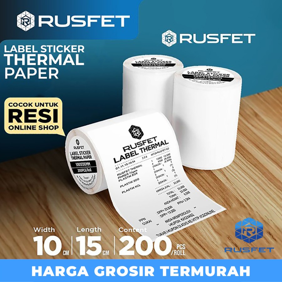 

Sticker Label Thermal Paper A6 100x150mm 10x15cm Stiker Barcode Resi