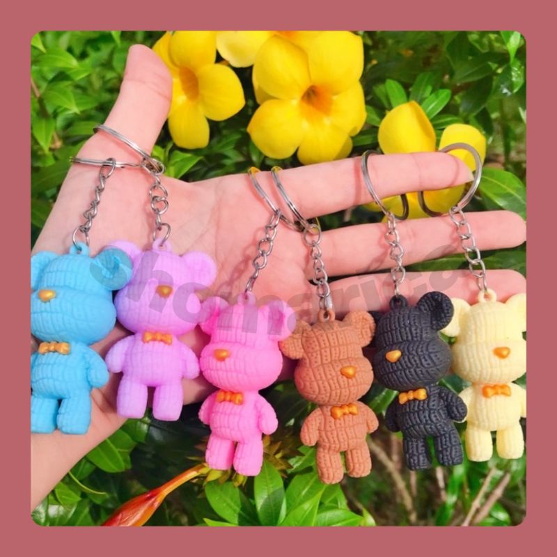 Gantungan Kunci Beruang Kecil Lucu / Gantungan Kunci Boneka Teddy / Gantungan Kunci Tas Souvenier Pe