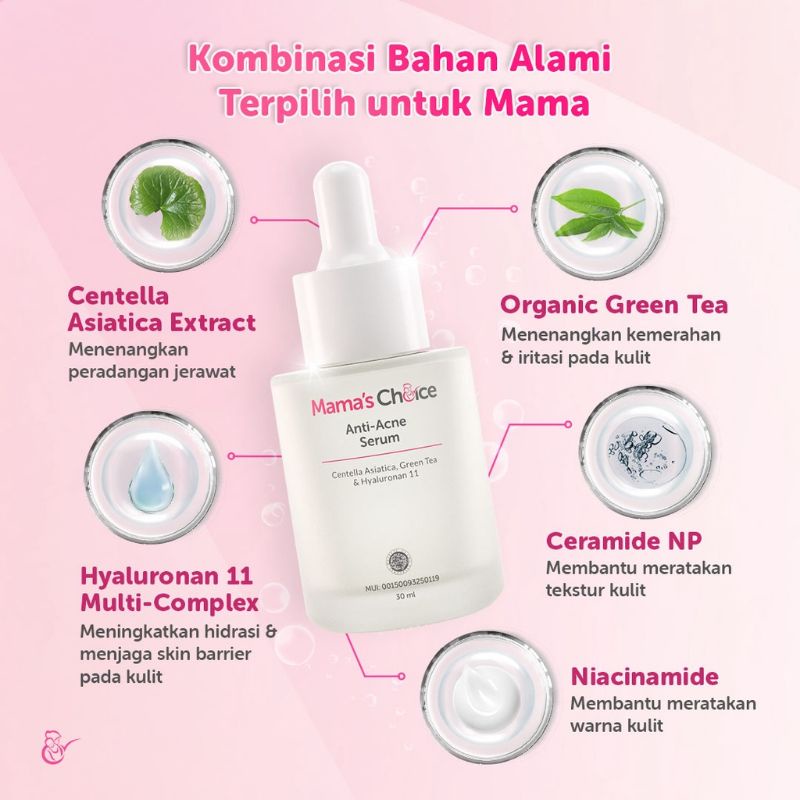 Mama's Choice Anti Acne Face Serum | Serum Wajah Berjerawat Aman untuk Ibu Hamil dan Ibu Menyusui