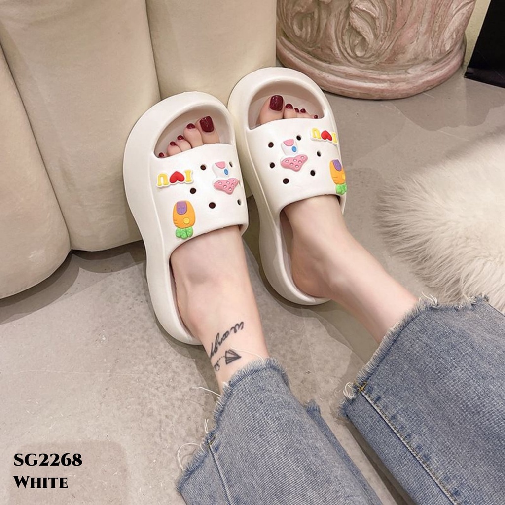 WYN SANDAL WEDGES MUSHROOM CARROT SG2268