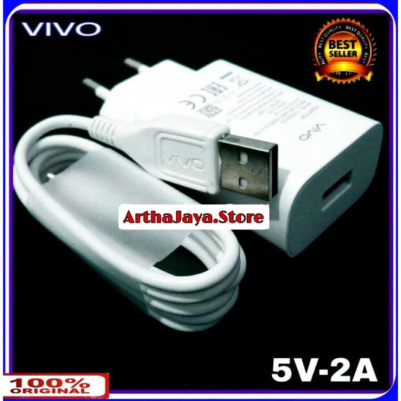 Charger Bawaan Hp Vivo Y12 Y12S Y12i Vivo Y83 Y93 Y95 Original 100% Micro USB 5V~2A 10Watt