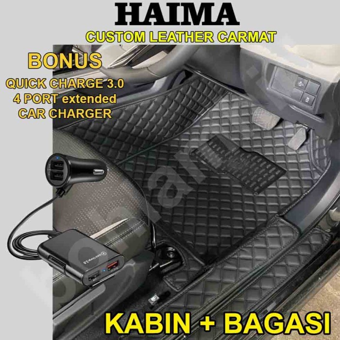 Karpet Mobil New HARRIER 2015-Now 7D Custom Leather Luxury 2brs+bagasi