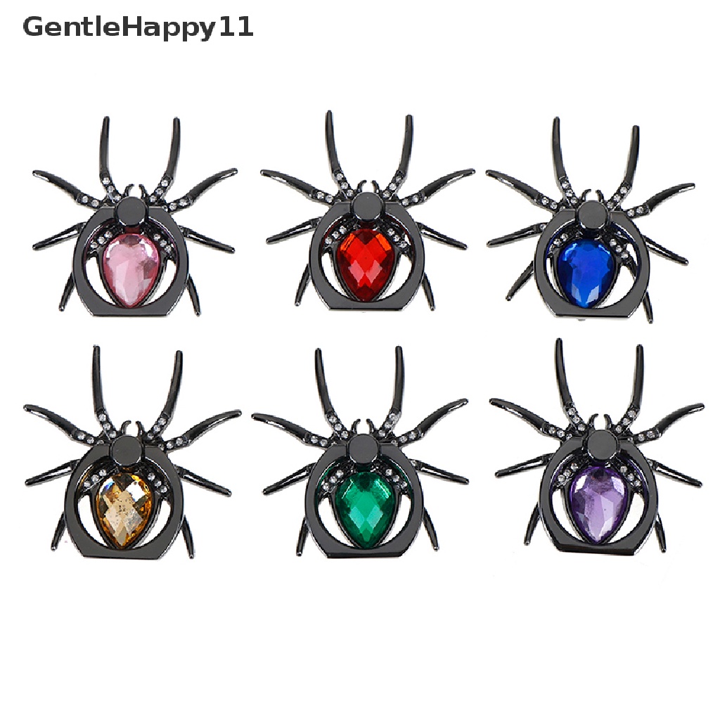 Gentlehappy Metal Spider Ring Holder 360 Rotate Phone Stand Tempat Handphone id