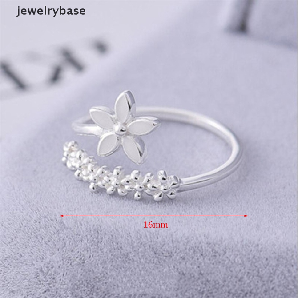 Cincin Model Terbuka Desain Bunga Gaya Korea Untuk Wanita