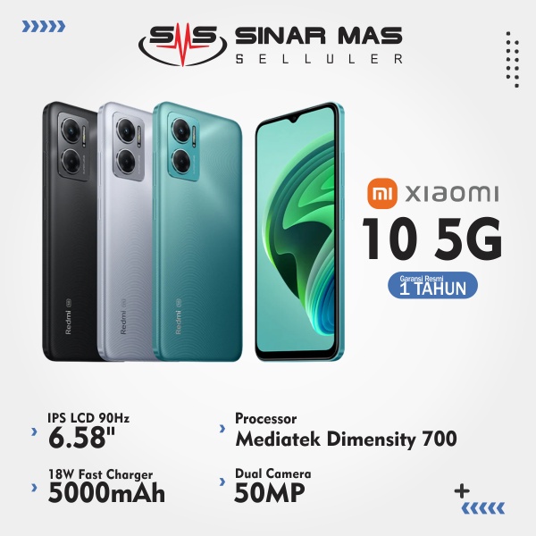 Xiaomi Redmi 10 5G Smartphone [6GB/128GB] Garansi Resmi