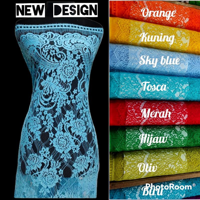 Bakal Kain Kebaya Brokat Semi Prancis