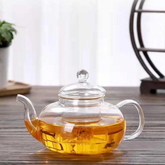 Teko teh dengan saringan kaca 400 ml