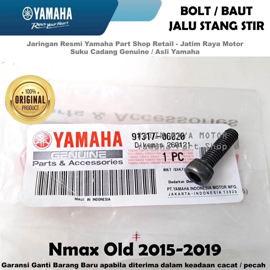 Baut Jalu Bolt Stir Stang Motor N Max Nmax Old Asli Original Yamaha Surabaya