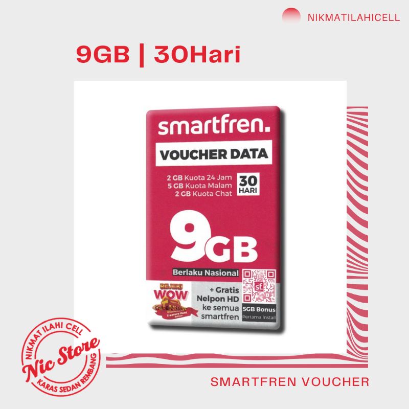 Voucher data Smartfren 9gb