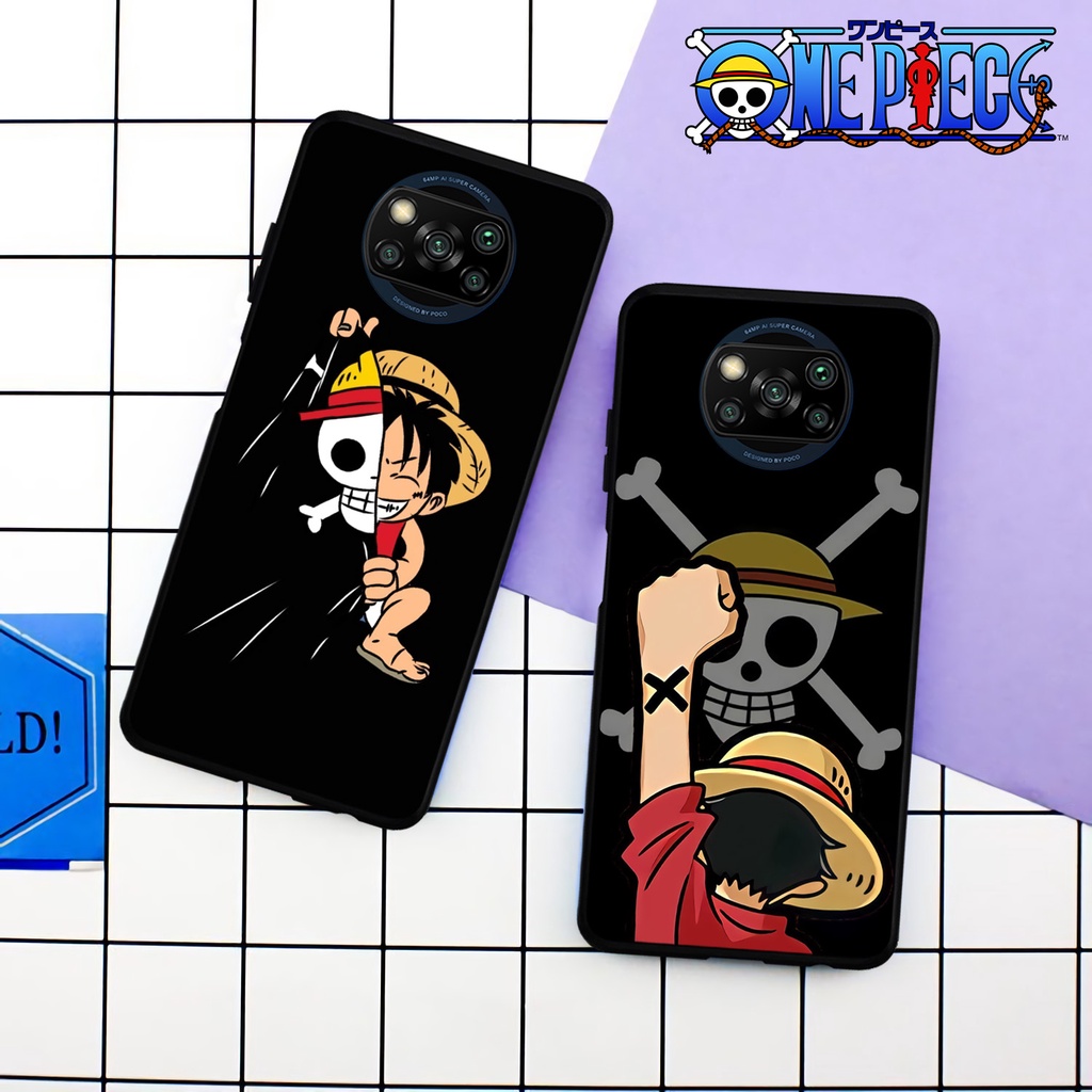 [XM114] Custom Case Glossy ALL TYPE XIAOMI POCO X3 NFC - X3 PRO ANIME MONKEY D LUFFY ONE PIECE
