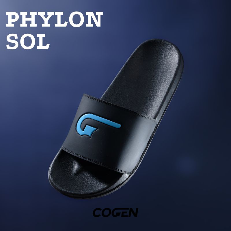 Cogen Sendal Slide Pria Sandal Slop Phylon Sol Signage Collection - Blue