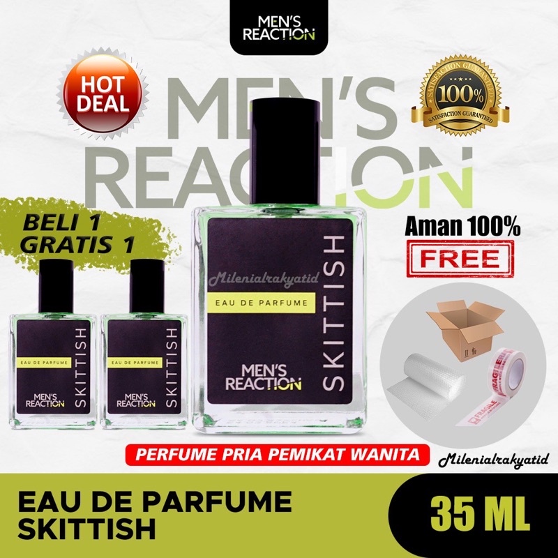 Men's Reaction Parfum Skittish Original Edition Promo Perfume Pria Terlaris