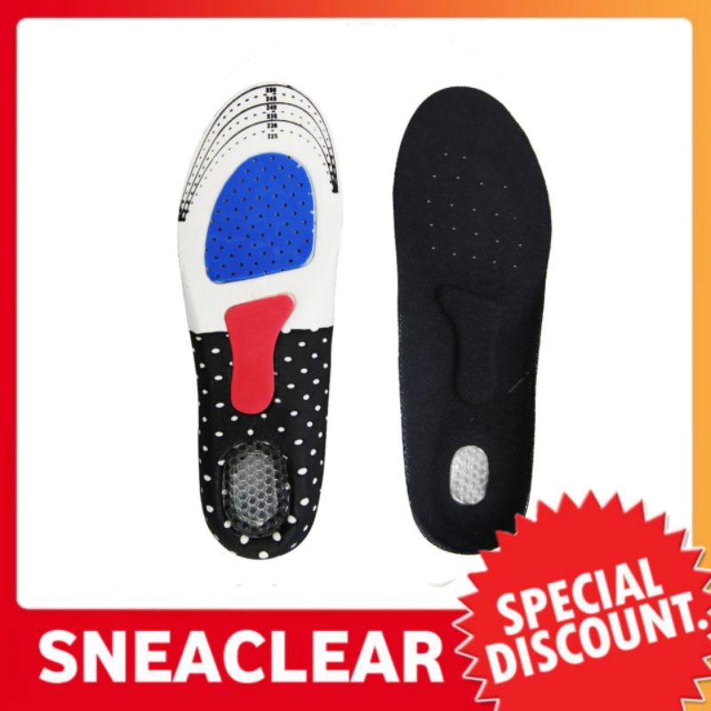 Sports Insole | Alas Kaki Sepatu Shock Absorbers Gel Orthotics | Insole Olahraga Anti Bau | Insole G