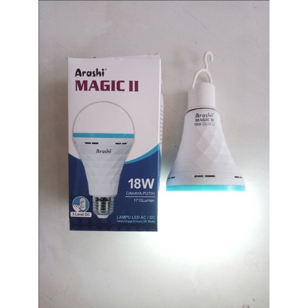 Lampu Emergency Arashi Magic ll Sentuh ajaib ACDC 18 Watt TERMURAH