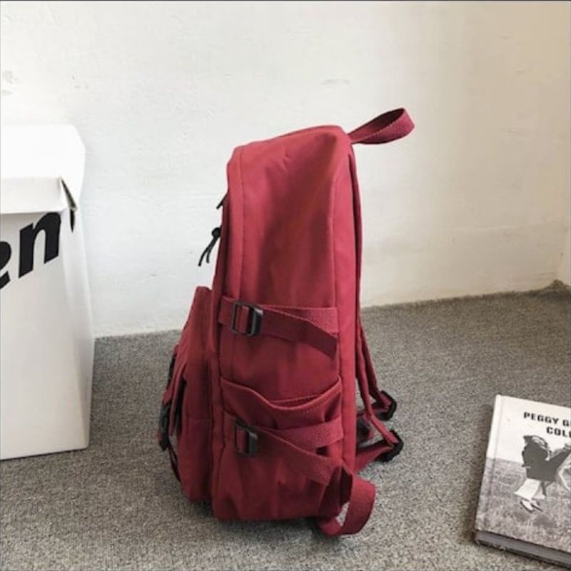 Tas Ransel Pria Wanita canvas Backpack Sekolah Tas Fashion Punggung