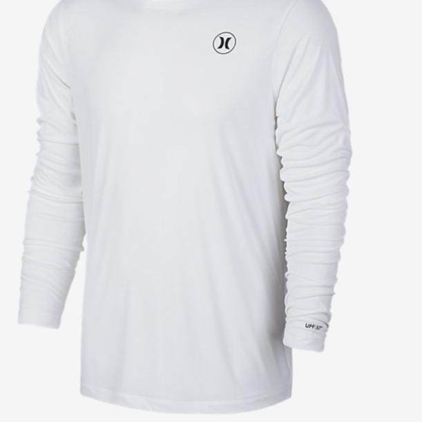 Kaos Lengan Panjang - Longsleeve Hurley 02 - Putih, M