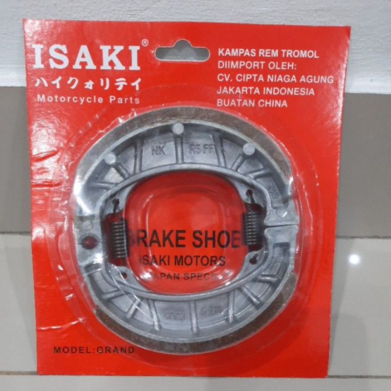 KAMPAS REM BRAKE SHOE BELAKANG NON ASBES GRAND SUPRA REVO FIT NEW KARISMA REVO ABSOLUTE ISAKI