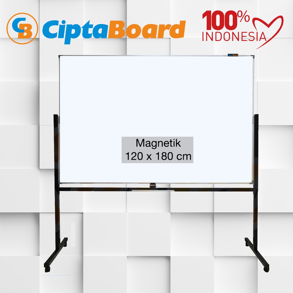 

Papan Tulis / Whiteboard / Standing / Magnet / Single Face / Cipta / 120 x 180 cm