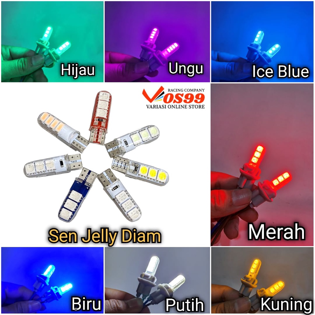 Lampu Senja T10 Sein Jelly Diam [ Non Flash ] Universal