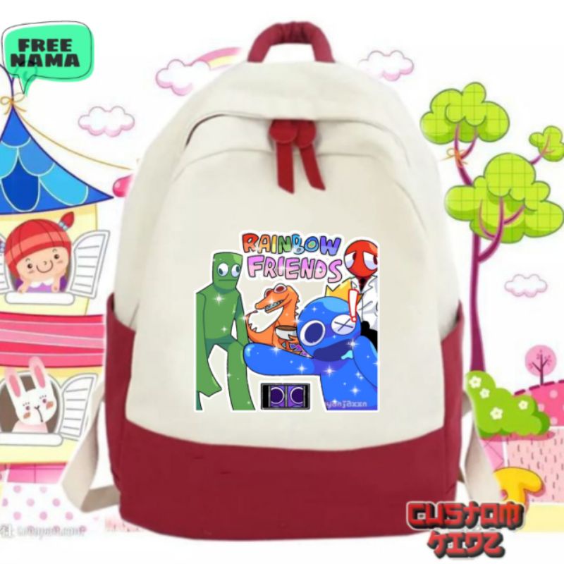 Tas sekolah anak backpack tk sd Rainbow Friends
