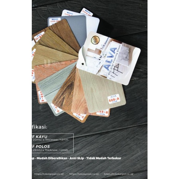 Vinyl Lantai Murah Motif kayu - Harga Per m2