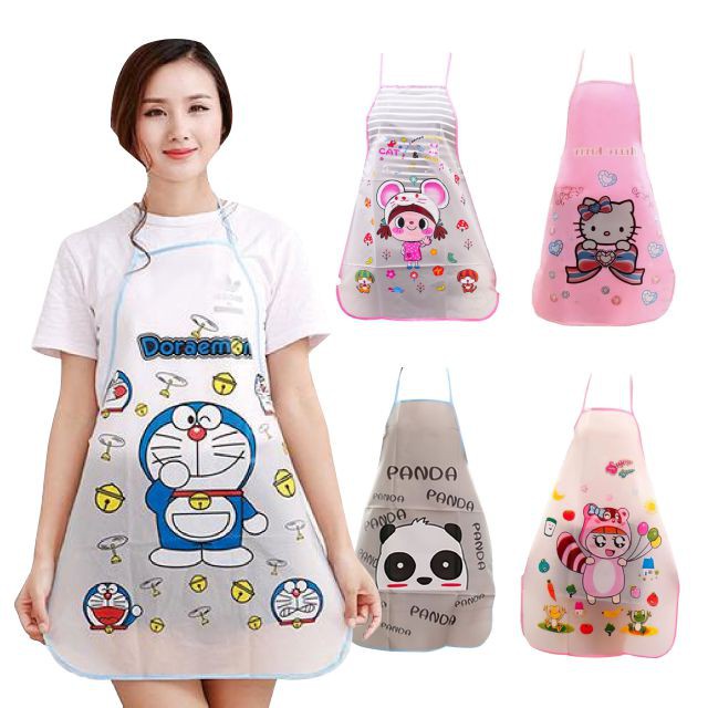 Celemek Masak Karakter Anti Air Waterproof- Celemek Apron - Celemek Anti Air