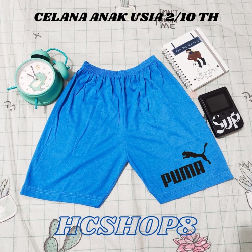 Celana Pendek Anak Laki Laki Perempuan Polos PU Usia 2-16th Unisex