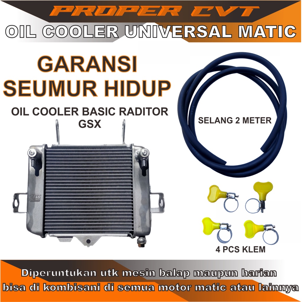 Jual OIL COOLER UNIVERSAL MATIC BEAT MIO SCOOPY ROAD RACE BASIC