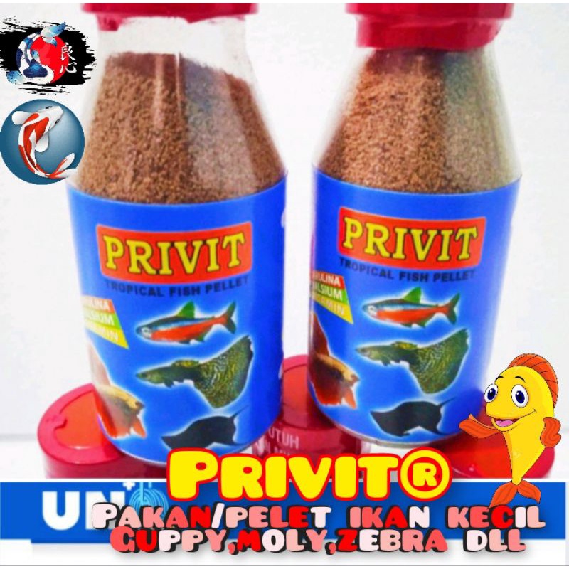 PRIVIT PRI VIT Pakan Pelet ikan kecil bervitamin dan protein