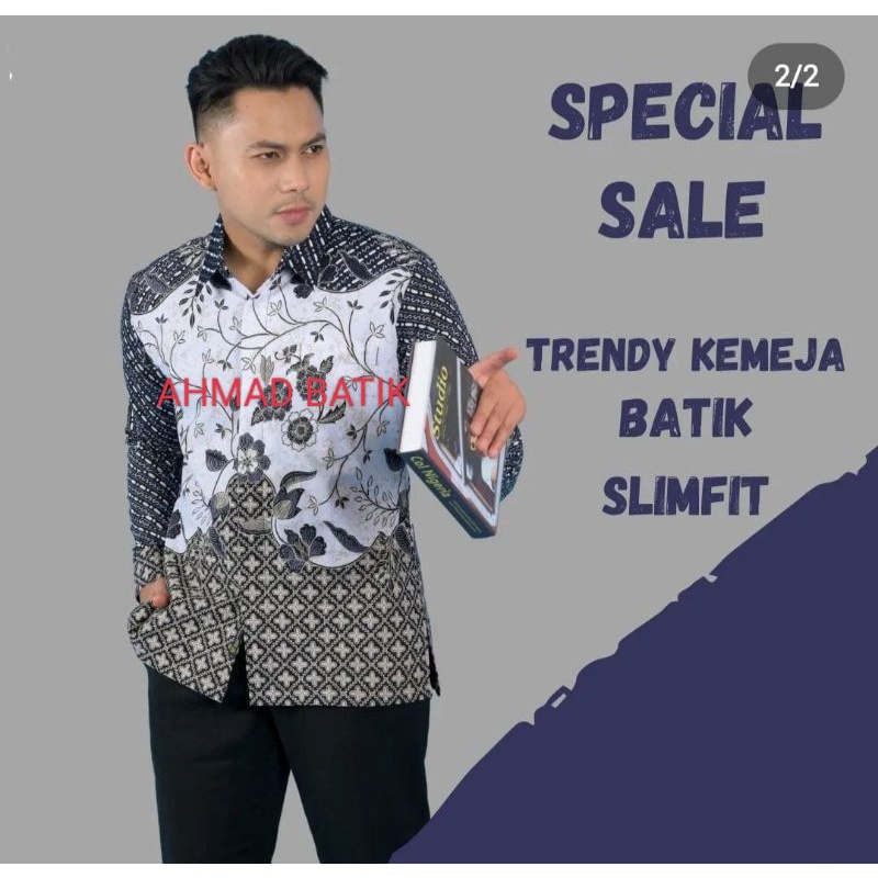 KEMEJA BATIK SULTAN PRIA SLIMFIT LAPIS FURING