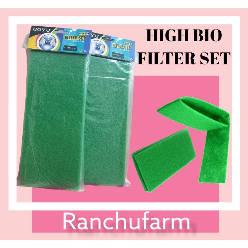 Boyu High Bio Filter Set HB Spons Penyaring Aquarium Akuarium