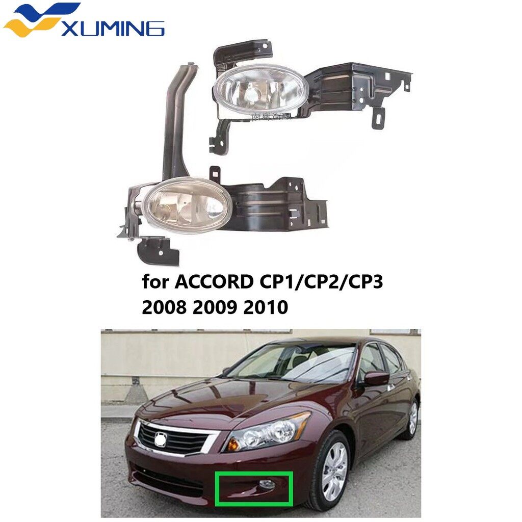 Xuming (with bulb) Lampu fog lamp bumper Depan Mobil HONDA ACCORD CP1 / CP2 / CP3 2008 2009 2010