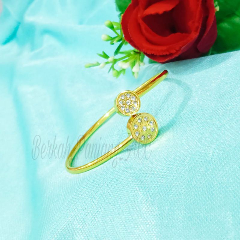 GELANG TITANIUM FLEKSIBEL BVL  FASHION perhiasan super berkelas fashion korea anti karat dan anti luntur