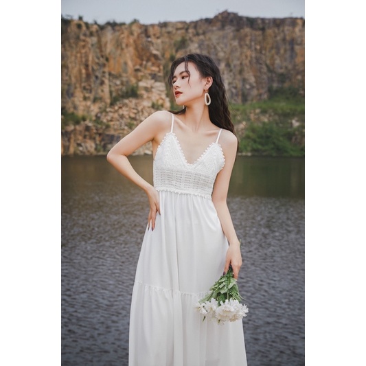 LILY DRESS / DRESS PANTAI BACKLESS WANITA DRESS PREWED WANITA DRESS PREWEDDING CEWEK ALA KOREA DRESS