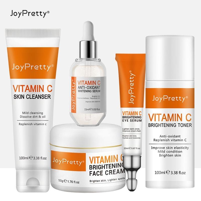 JOY PRETTY Vitamin C Skin Care Set Whitening Brightening Nourishing Dark Spot