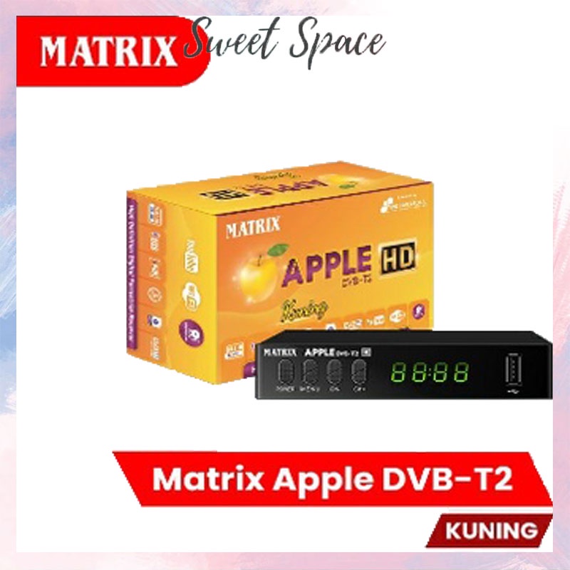 SET TOP BOX TV DIGITAL DVB T2 MATRIX STB APPLE KUNING [SWEETSPACE]