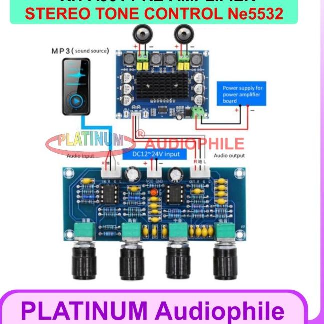 Tone Control Stereo NE5532 Hifi Pre Amplifier NE5532
