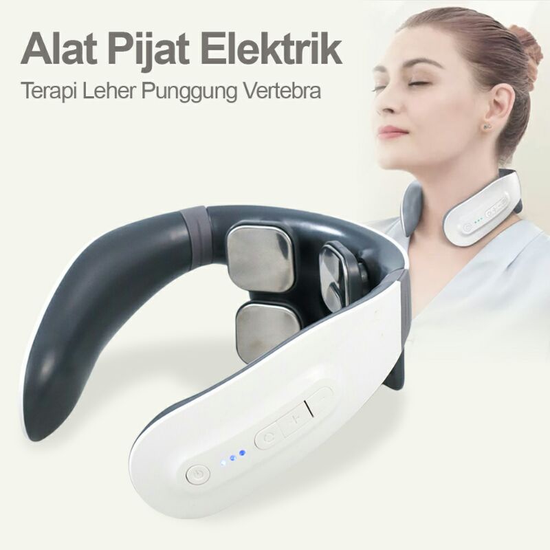 M Alat Pijat Elektrik Terapi Leher Punggung Vertebra pk718 White
