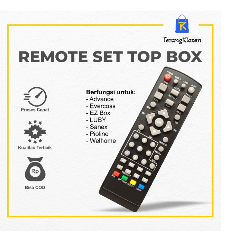 REMOT STB LUBY REMOTE SET TOP BOX LUBY REMOTE STB EVERCROSS