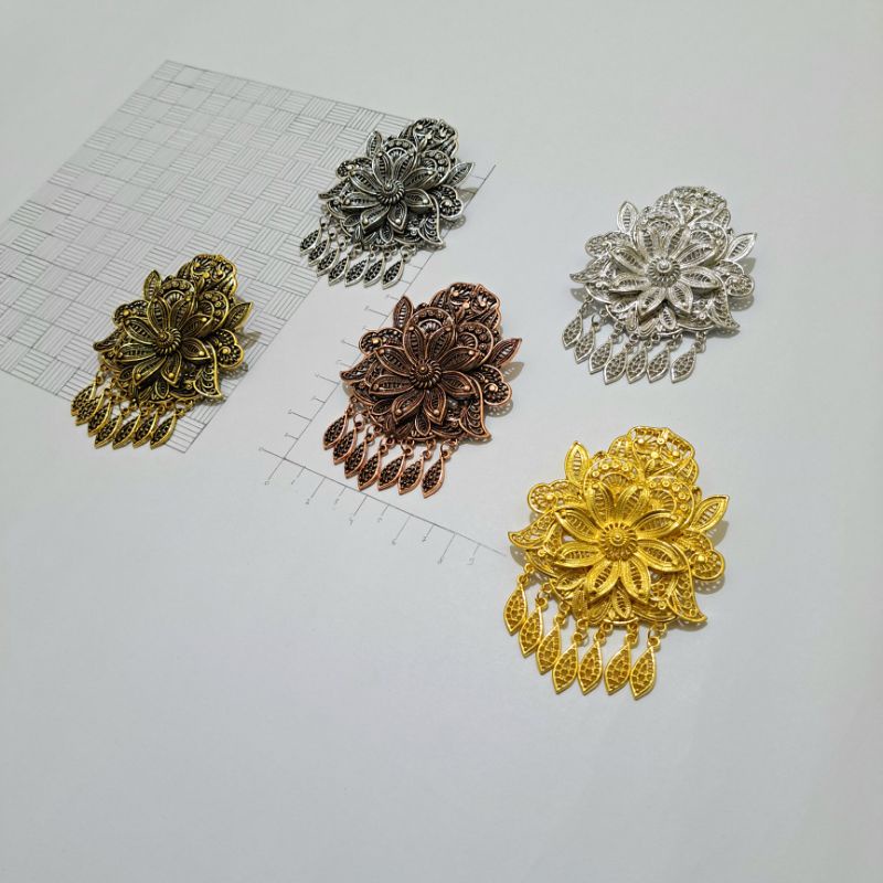 Bros kebaya kutubaru_Bros kebaya rosegold_Bros kebaya prenim mewah_Bros kebaya 1_ kebaya silver_Bros