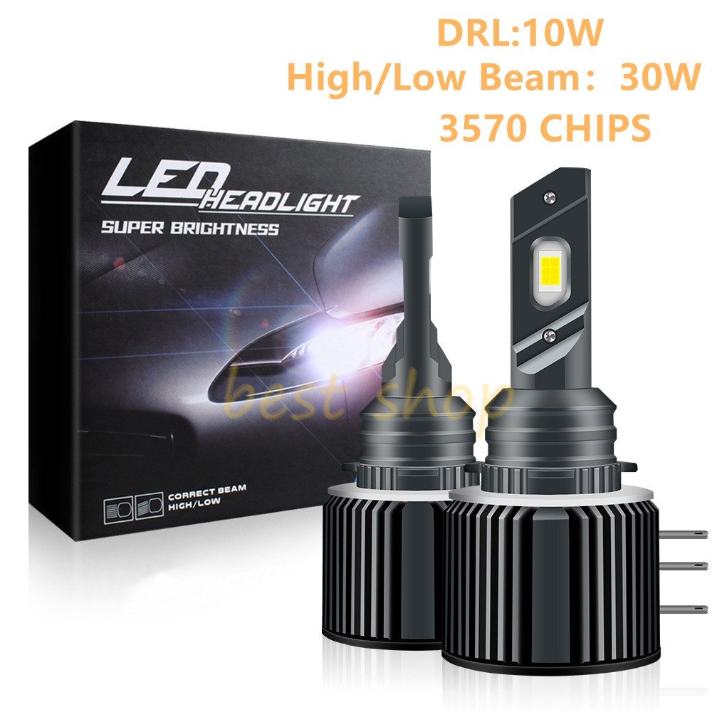 2pcs Lampu Depan Mobil LED H15 Canbus No Erorr 90W 20000LM Untuk Audi Caravel VW Golf 6 7 Mk6 Mk7