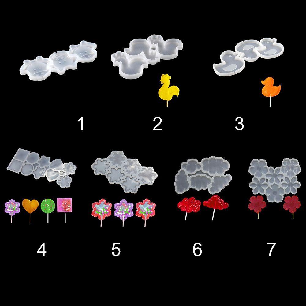 Preva Lolipop Cetakan Silikon Cetakan DIY Membuat Alat Dekorasi Kue Kartun Hewan