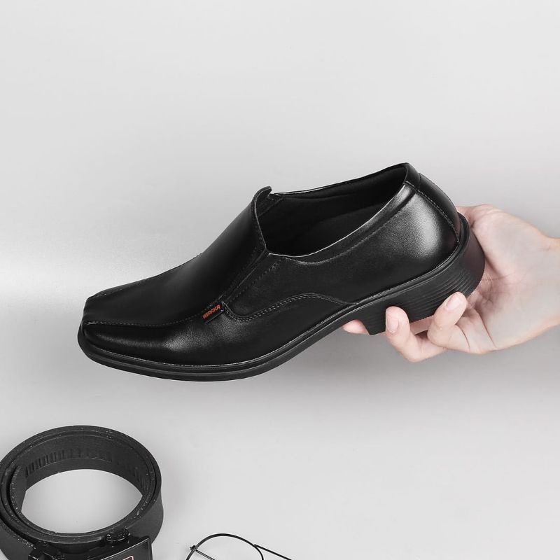 WIPAKA - Sepatu Pantofel Pria Pantofel Hitam Sepatu Pantofel Kulit Kerja