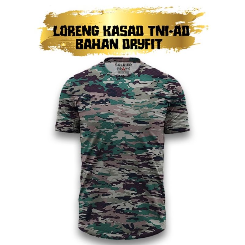 Jual Kaos Loreng Tni Ad Terbaru Kaos Loreng Dryfit Multicamp Tni Ad