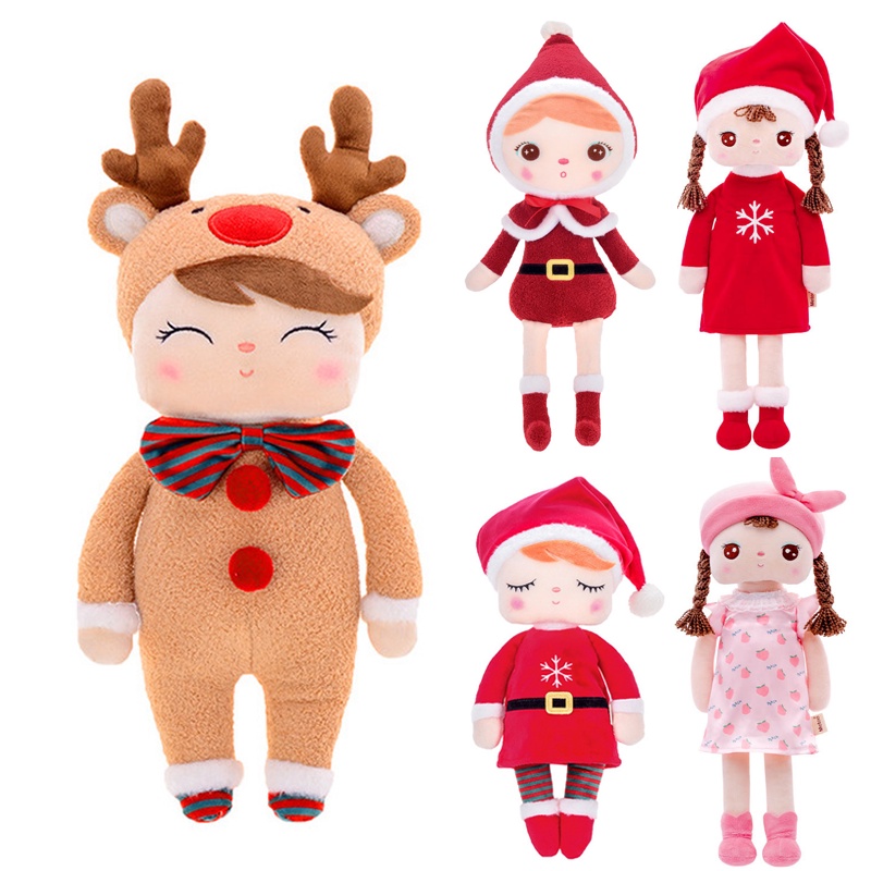 Metoo Reindeer Santa Baby Doll-Boneka Lembut Tidak Beracun Natal