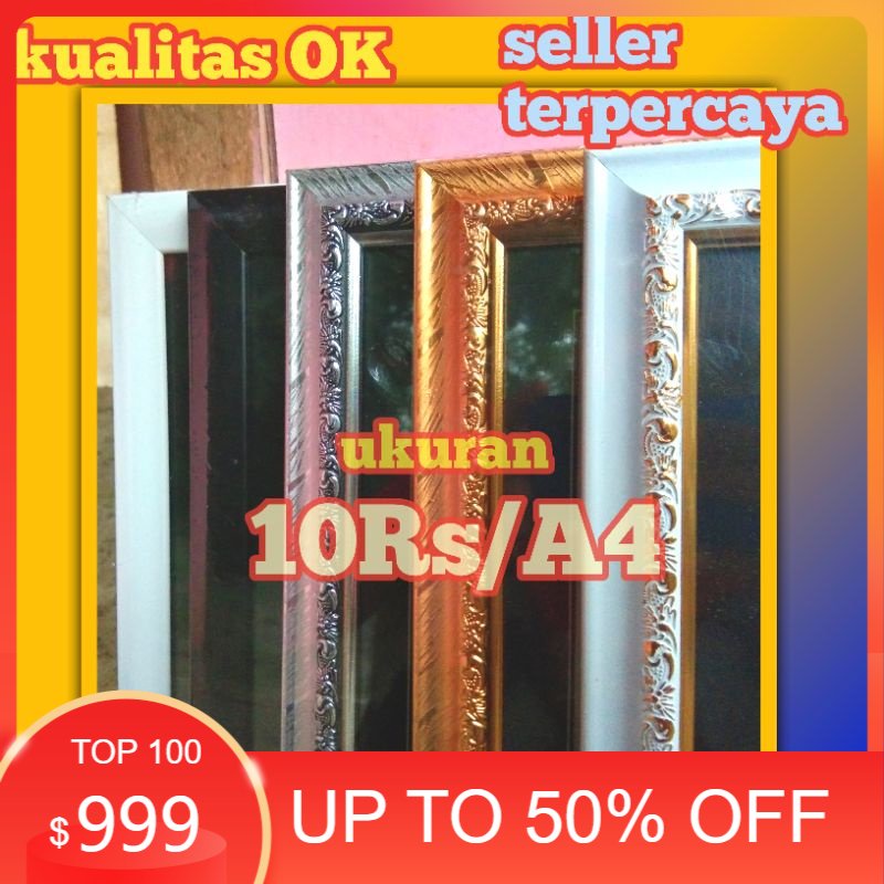 a501 TERMURAH 10Rs pigora pigura figura pigura frame bingkai foto/sertifikat minimalis ukir 10 Rs/A4