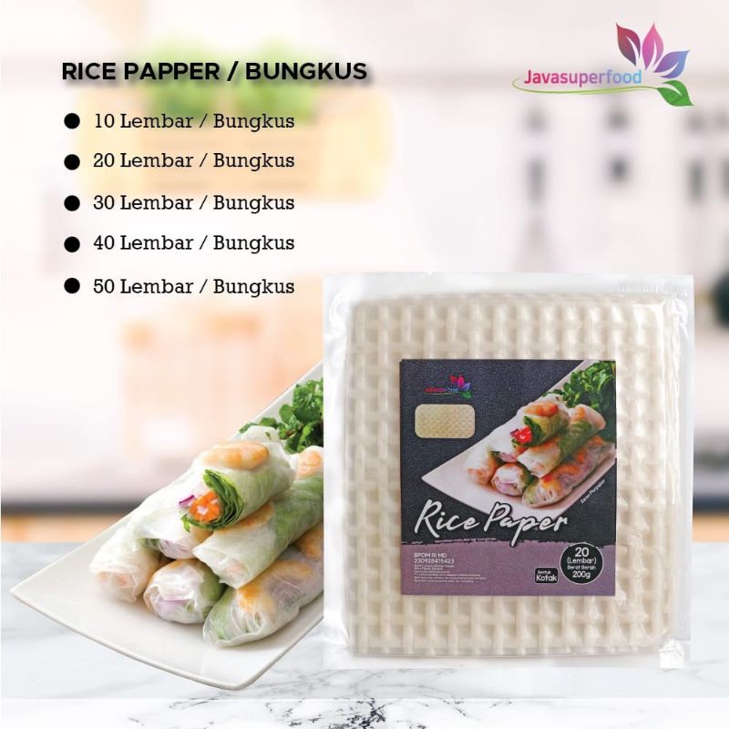 

Rice Paper kotak 300 gr/ Banh Trang High Quality Rice Paper / Kulit Lumpia
